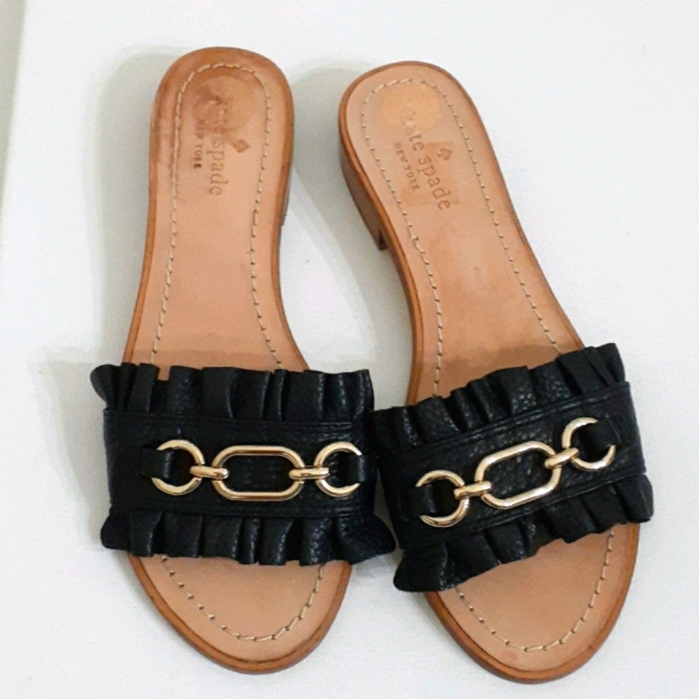 Kate Spade Beau Sandals Black Slides